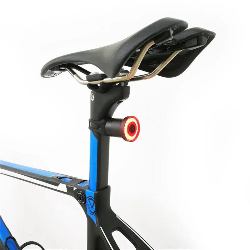 Discount Bicycle Flashlight LED Bike Rear Light USB Auto Start/Stop Brake Sensing IPx6 Waterproof LED Charging Cycling Taillight 4