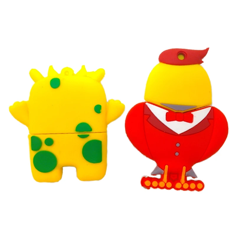 Cartoon monster pendrive usb flash drive 4GB 8GB 16GB 32GB 64GB memory stick cute chicken u disk real capacity pen drive