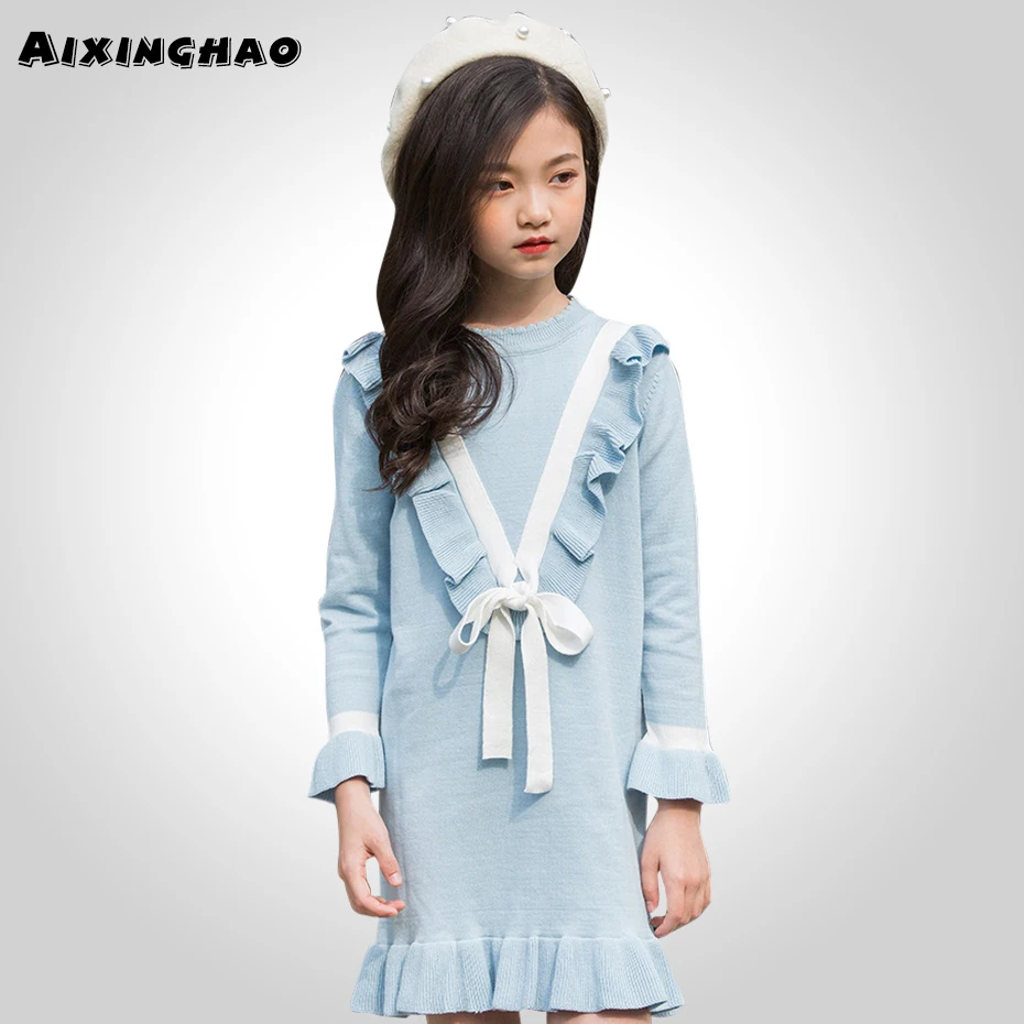

Dresses For Girls Long Sweater Dresses For The Girls Autumn Winter Children Dress Teenage Girls Clothing 6 8 10 12 13 14 Year