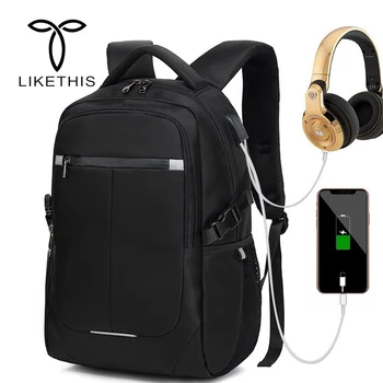 

2018 Multifunction USB Charging Men 15inch Laptop Backpacks For Teenager Fashion Male Mochila Leisure Travel backpack anti thief