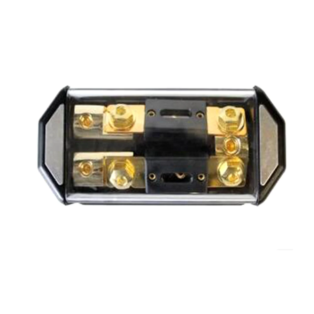 1 Pz 1 In 2 Vie Fuori Car Audio Power Insurance Seat 140X60X40Mm Scatola Dei Fusibili Con Fusibili A Forcella 100A