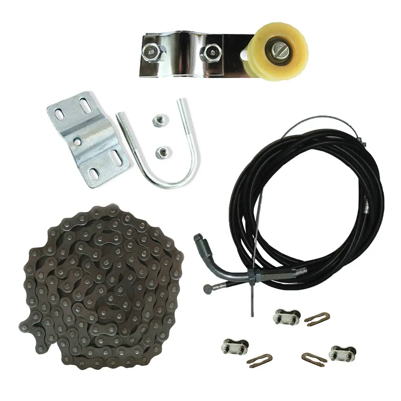 415 Chain & Chain Tensioner Fits 49/66/80cc 2 Stroke Engine Motorized