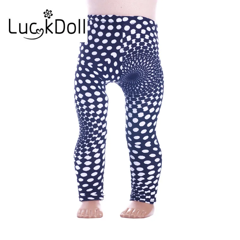 Luckdoll красивые штаны и леггинсы подходят 18 дюймов американский и 43 см детская кукла одежда аксессуары, игрушки для девочек, поколение, подарок на день рождения - Цвет: n636