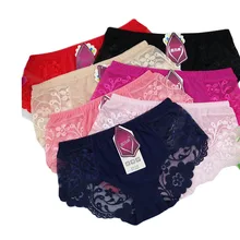 Women Sexy Lingerie Lace Hollow Out Triangle Panties Underwear Seamless Briefs Transparent Temptation Low Waist Intimates BC64