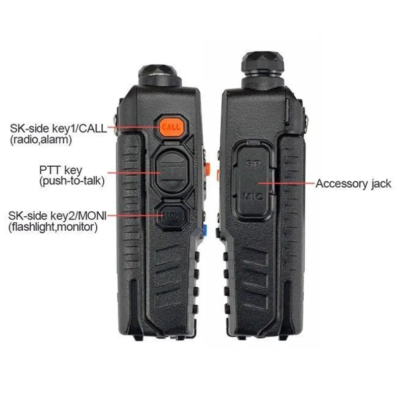 Модернизированный Baofeng UV-5RA иди и болтай Walkie Talkie “иди и Dual Band 136-174 & 400-520 МГц дальний Twao-передающая радиоустановка Водонепроницаемый