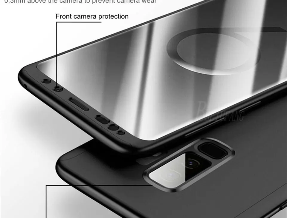 Luxury 360 Degree Full cover Case For Samsung Galaxy S10 S9 S8 Plus S7 Edge Shockproof Phone Cases For Samsung Note 8 9 Case