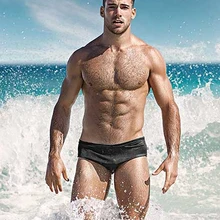 WD162 AUSTiNBEM сексуальный Одноцветный синий черный белый красный купальник для парфюма Мужской купальный костюм Sunga пляжные шорты для серфинга