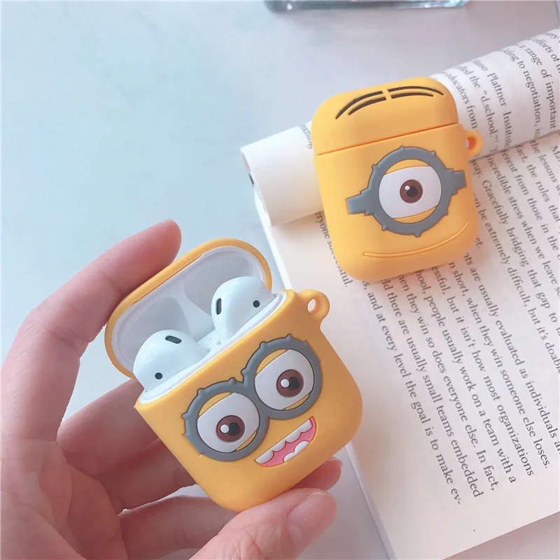 

Personality 3D case for Airpods 2 cute Silicone soft Earphone accessories Protective Cover Bag for airpods for apple airpods