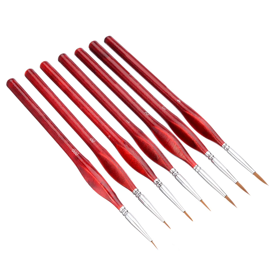 Mayitr Professional Paint Brush Sable Hair Paint Brush Set Detail Miniature Art Brush Painting For Fine Nail Art Work