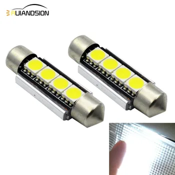 

4pcs Festoon 39mm 41mm LED Bulb C5W C10W 5050 3SMD Canbus Error Free Auto Interior Dome license plate Lamp Car Styling Light 12v