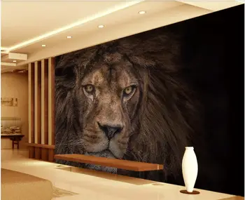

WDBH 3d wallpaper custom photo Powerful wild animal lion background living room home decor 3d wall mural wallpaper for walls 3 d