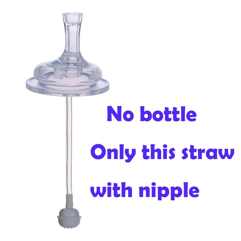2Set Wide Bottle Straw Liquid Silicone Sippy Drink Cup Accessories Baby Milk Bottle Change Sippy Cup 5cm Diameter