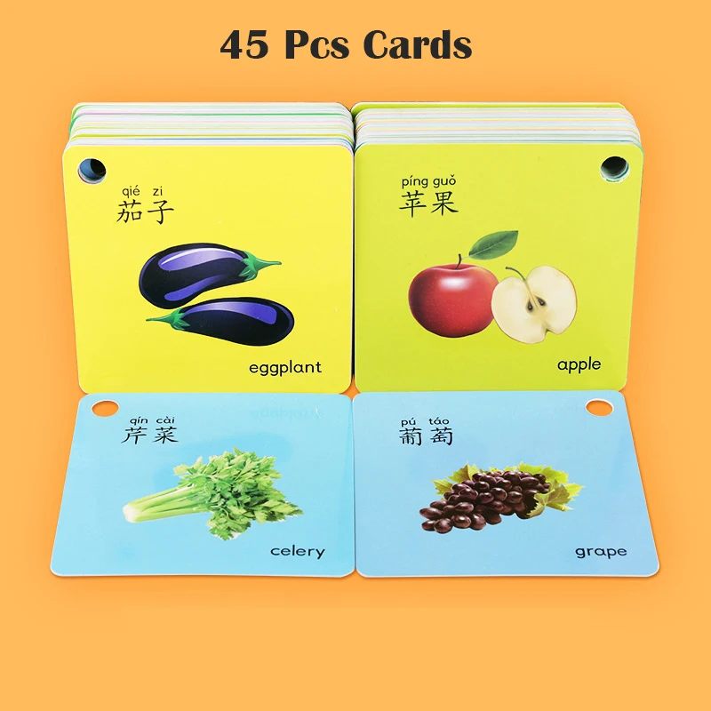 

Fruit Vegetable Animal Kids Learn English Word Card English Children Learning Card Early Education Learning Word Cards Learning