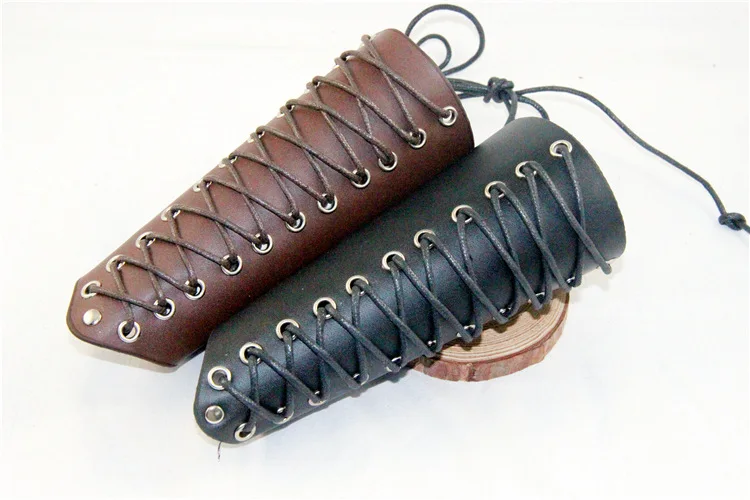 Игра косплей реквизит из натуральной кожи Bracer Arm Armor Warrior стимпанк браслет