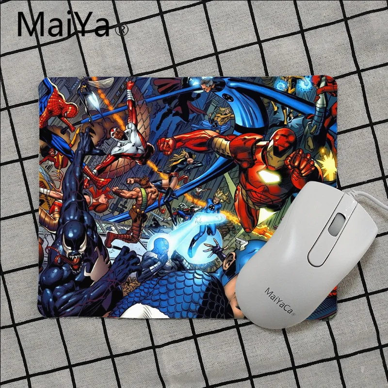 Maiya Высокое качество Marvel Comics superheros коврик для мыши геймерская игра коврики Лидер продаж подставка под руку мышь - Цвет: No Lock Edge25x29cm
