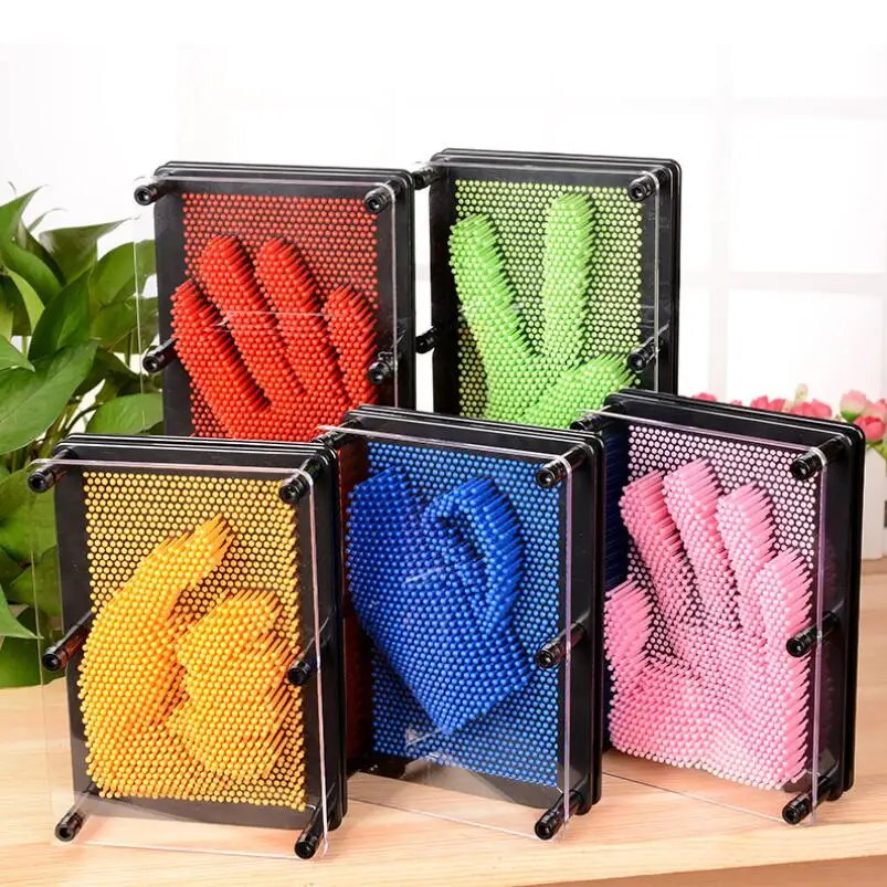 1PC Plastic font b toy b font funny game Pinart 3D clone shape pin art Shoumo