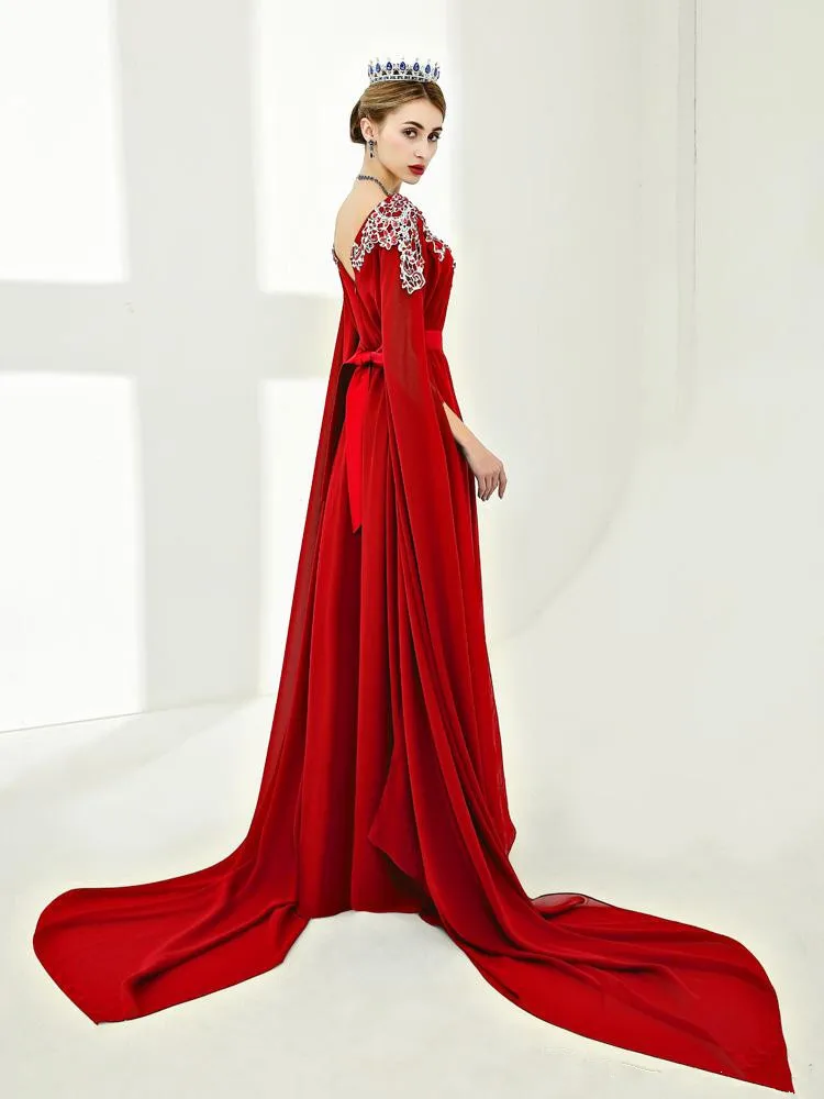 2018-royal-blue-red-v-neck-long-carpet-evening (3)