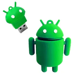 8 ГБ робот сладкий мультфильм Android USB 2,0 Stick Mmemoria флэш-устройства, зеленая