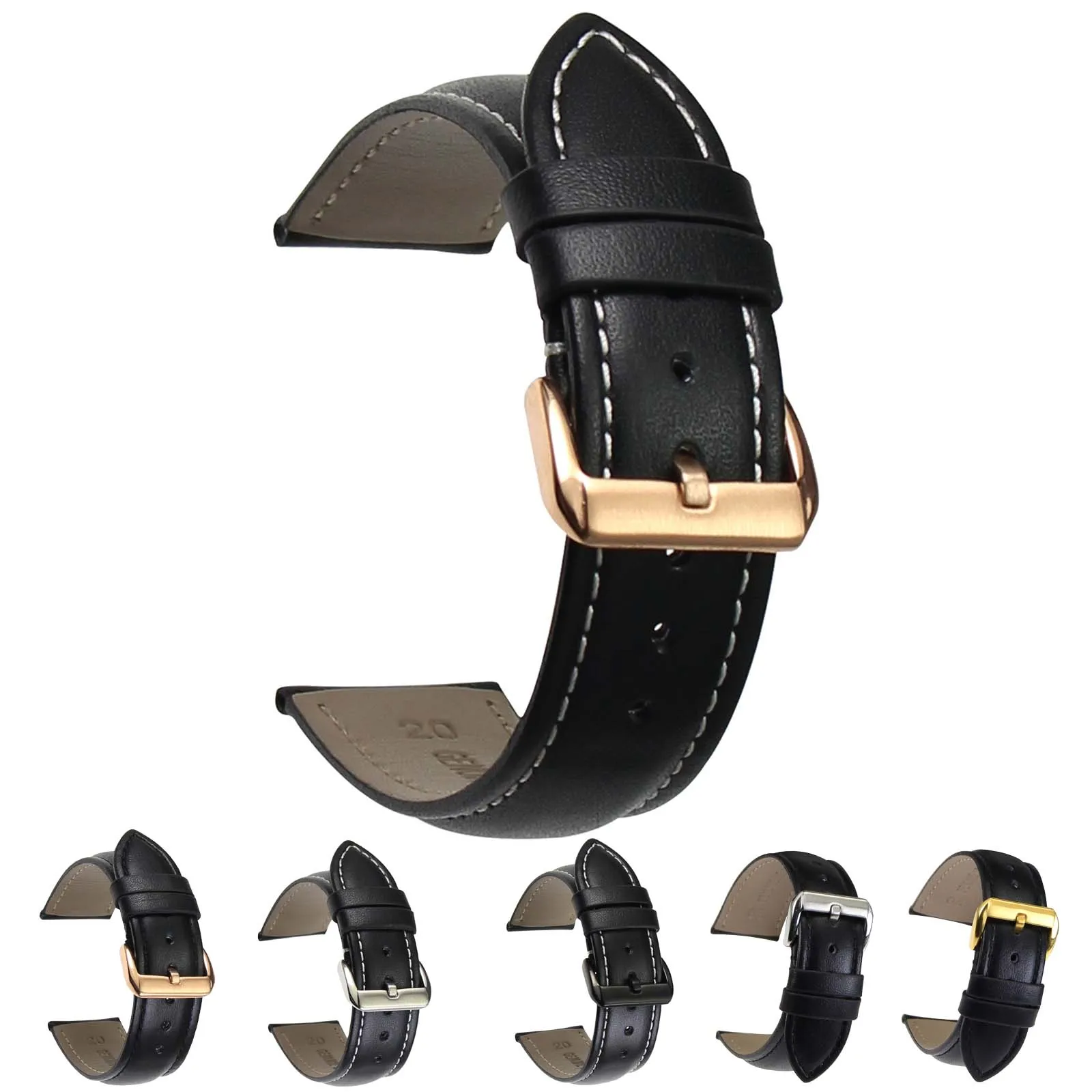 

ZLIMSN Watchband Genuine Leather Watch Strap Men Women Metal Buckle Replacement Watches Accessories Relojes Hombre 2017