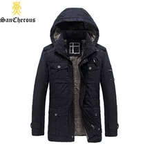 Новинка, мужская зимняя куртка, хлопок, верхняя одежда, ветрозащитные толстые парки, повседневное пальто с капюшоном