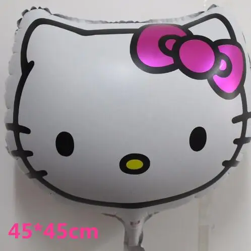 116*65 см Фольга hello kitty Cat Воздушные шары 3 размера большой средний и голова котенка украшение на день рождения свадьба вечеринка Надувные Воздушные шары - Цвет: heart