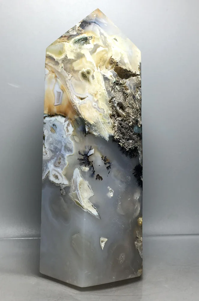 

782g high quality feng shui natural QUARTZ crystals healing stones OCEAN JASPER points wand