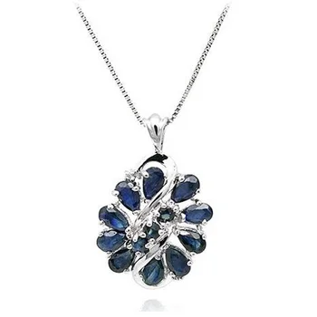 

Collier Collares Qi Xuan_Dark Blue Stone Pendant Necklaces_Real Necklaces_Quality Guaranteed_Manufacturer Directly Sales