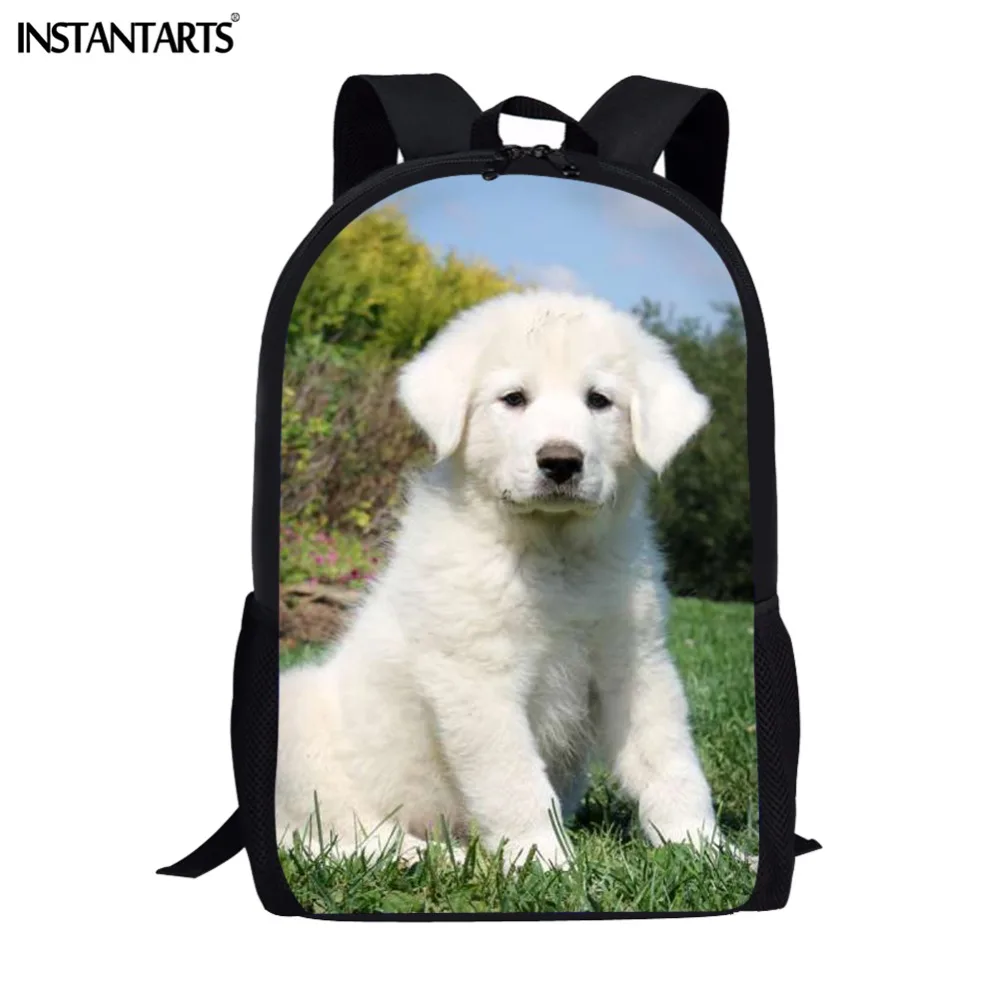 INSTANTART Pyrenean Mountain Dog печать детей школьные ранцы учеников начальной книги Сумки 16 дюймов большой мальчик девочка ранец Paquete