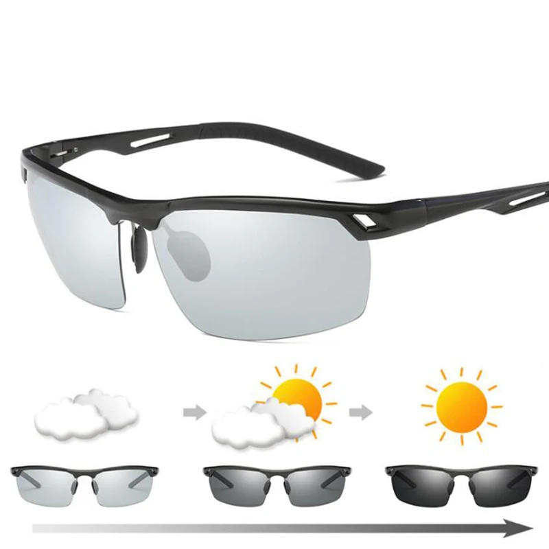 

High Quality Photochromic Sunglasses Men Polarized driving Chameleon Glasses Male Change Color SunGlasses Driving Eyewear