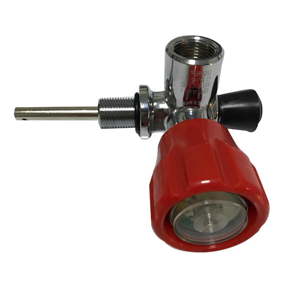 AC911 Red Gauge Valve For Pcp Tank Bottle/Scuba Diving/Composite Carbon Fiber Cylinder Valve M18*1.5  Drop Shipping wireless interconnected smoke detectors