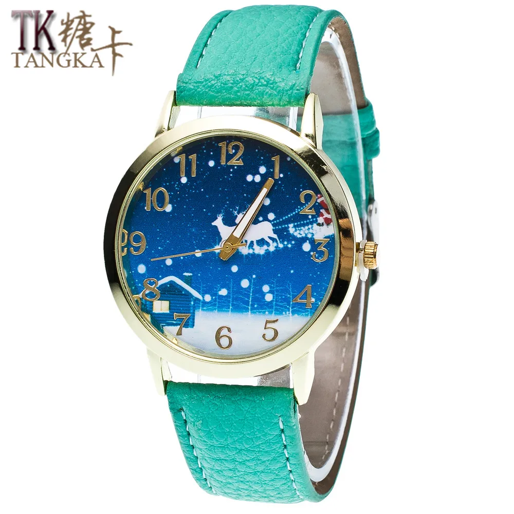 2016 new fashion men and women students watch Christmas Eve Christmas gift ladies watch Quartz watch 2016 aladdin and the magic lamp watch the young men and women fashion quartz pocket watch table birthday gift ds262