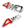 Car Tail Rear Side Metal 4x4 RC Car 4WD Sticker 3D Chrome Badge Car Emblem Badge Decal Auto Decor Styling 4WD Red for SUV Trunk ► Photo 3/6