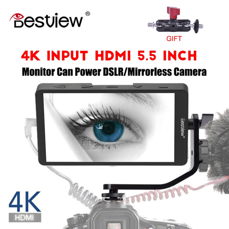 

Bestview S5 5.5 inch 4K input narrow screen side monitor for SONY NIKON CANON DSLR and ZHIYUN Crane 2/DJI RONIN S/MOZA Aircross