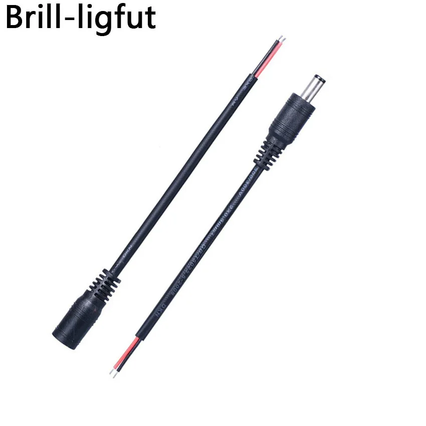 

LED Connector 5.5 x 2.1mm DC Female Male Power jack Connector adapter Cable wire 15cm for Led Strip CCTV Camera