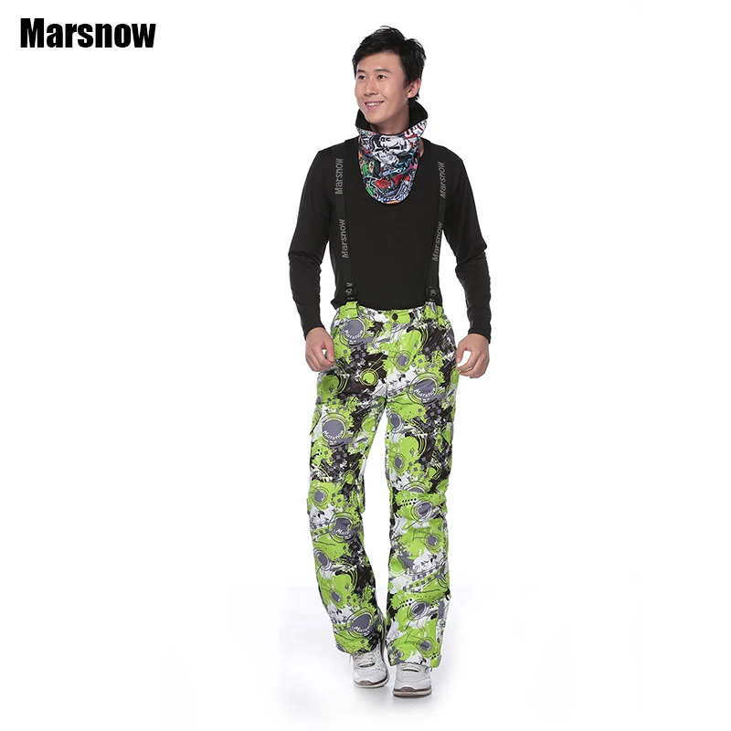Marsnow thicken Ski pants 30 outdoor waterproof windproof thermal clothing ski pants keep warm