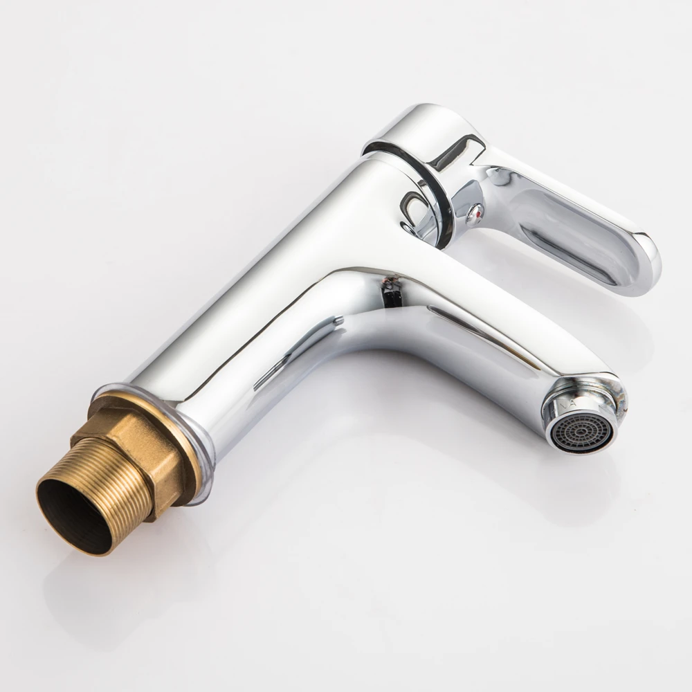 Newly Bathroom Basin Sink Faucet Polish Single Handle Single Hole Mixer Tap Deck Mounted Bathroom Kitchen Hot and cold Tap1