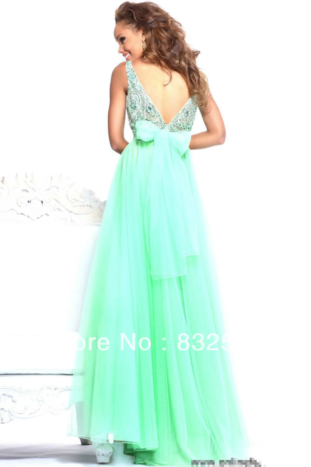 Aliexpress.com : Buy Stunning Beaded High Neck Open Back Empire ... Aliexpress.com : Buy Stunning Beaded High Neck Open Back Empire ...