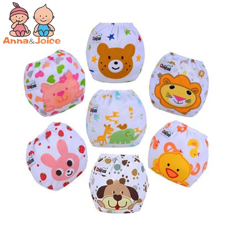 10 PCS Reusable Baby Nappy Baby Cloth Diapers Soft Covers Baby Nappy Size Adjustable Training Pants Size Adjustable 22designs