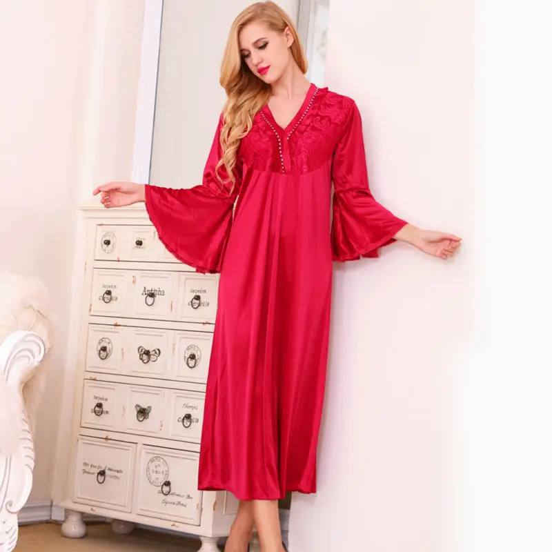 full sleeves night gown