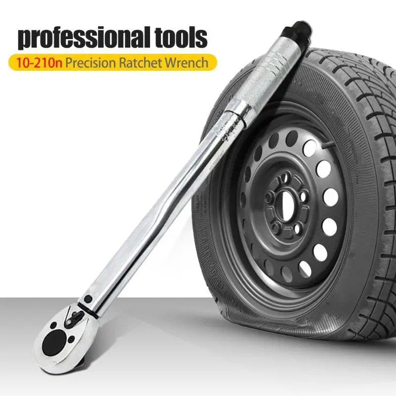 Torque Wrench Bike 1/2 Square Drive 5-210N.m Two-way Precise Ratchet Wrench Spanner Repair Key Hand Tool