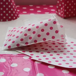 12 шт. Подарочная сумка в горошек конфетная бумага Goodie напечатанная бумага для обработки крафт-бумаги для пищевых продуктов безопасные