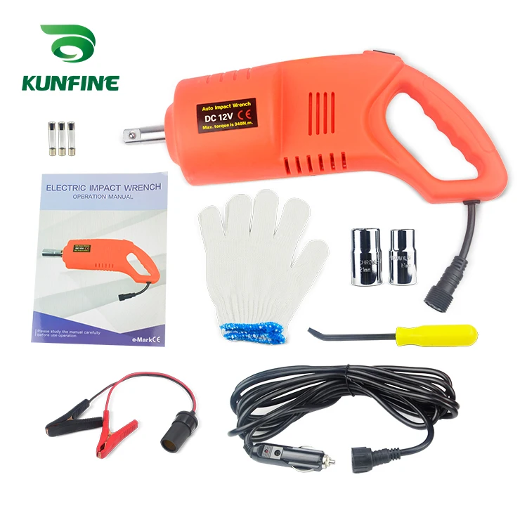 KUNFINE электрический ключ ударная головка DC12V Макс. крутящий момент 480N. м ручная