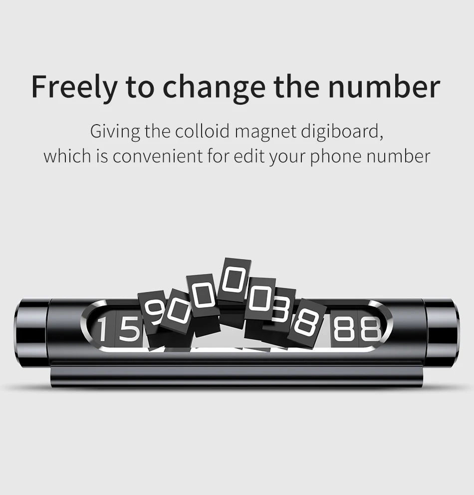 Baseus Автомобильная карточка с телефоном для временной парковки держатель вращающийся Автомобильный телефон номерная пластина Магнитная Адсорбция парковочная карта Автомобильный Стайлинг
