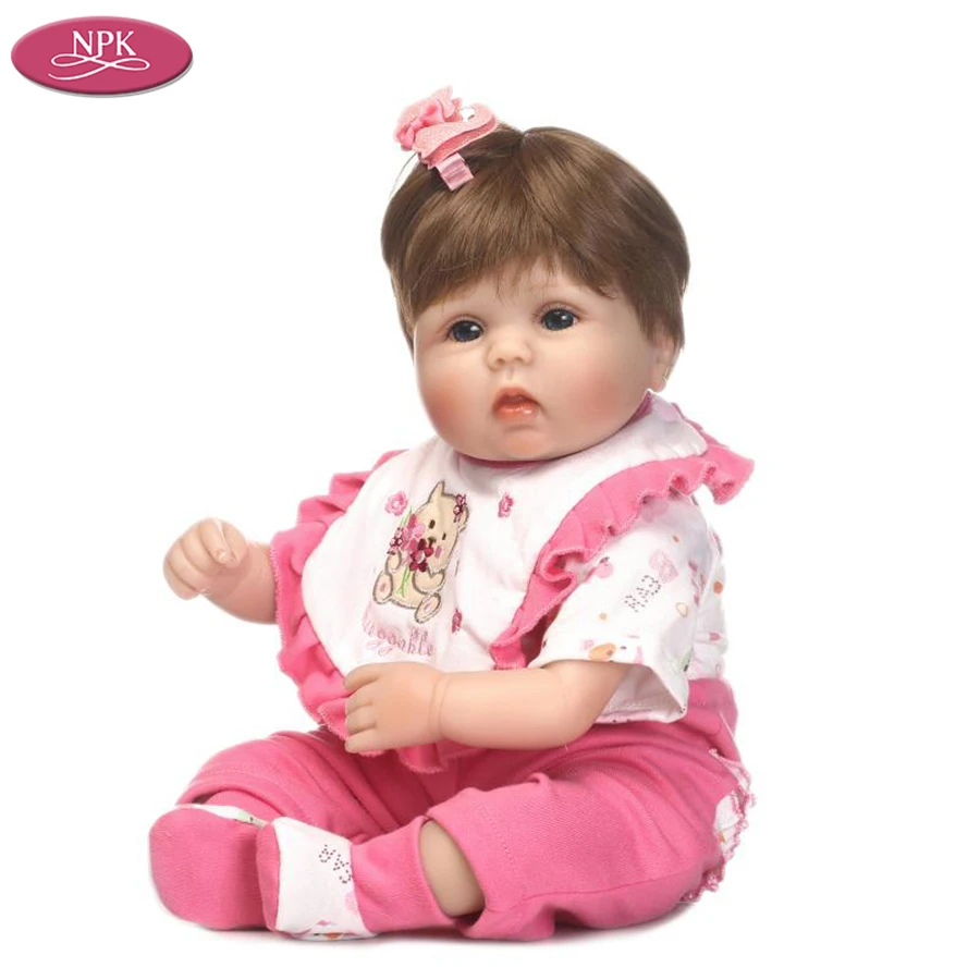  NPK 40CM Silicone Reborn Baby Doll Fashion Kids Playmate Gift For Girls 16 inches Baby Alive Soft Toys Dolls Bebe Reborn Boneca (4)