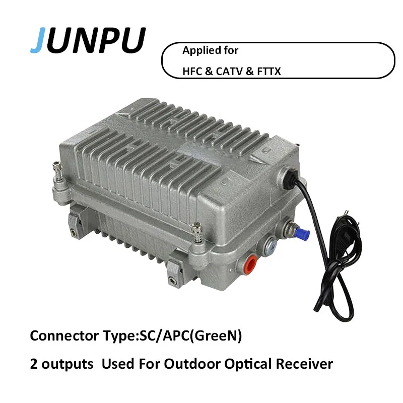 Junpu AC220V с дополнительной Питание открытый SC/apc 862 мГц 4 выхода agc оптического