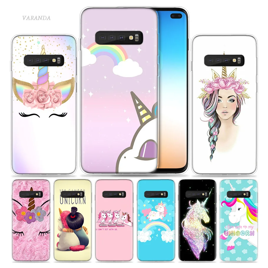 

Soft Case for Samsung Galaxy S10e S10 5G S8 S9 S7 Note 8 9 10 J4 J6 + Plus J5 J8 2018 J3 Cas Luxury Phone Covers My Unicorn Girl