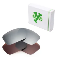 2 пары Mryok Анти-Царапины поляризованные Сменные линзы для солнцезащитных очков Оукли топливных элементов Серебряный Титан и бронзовый, коричневый