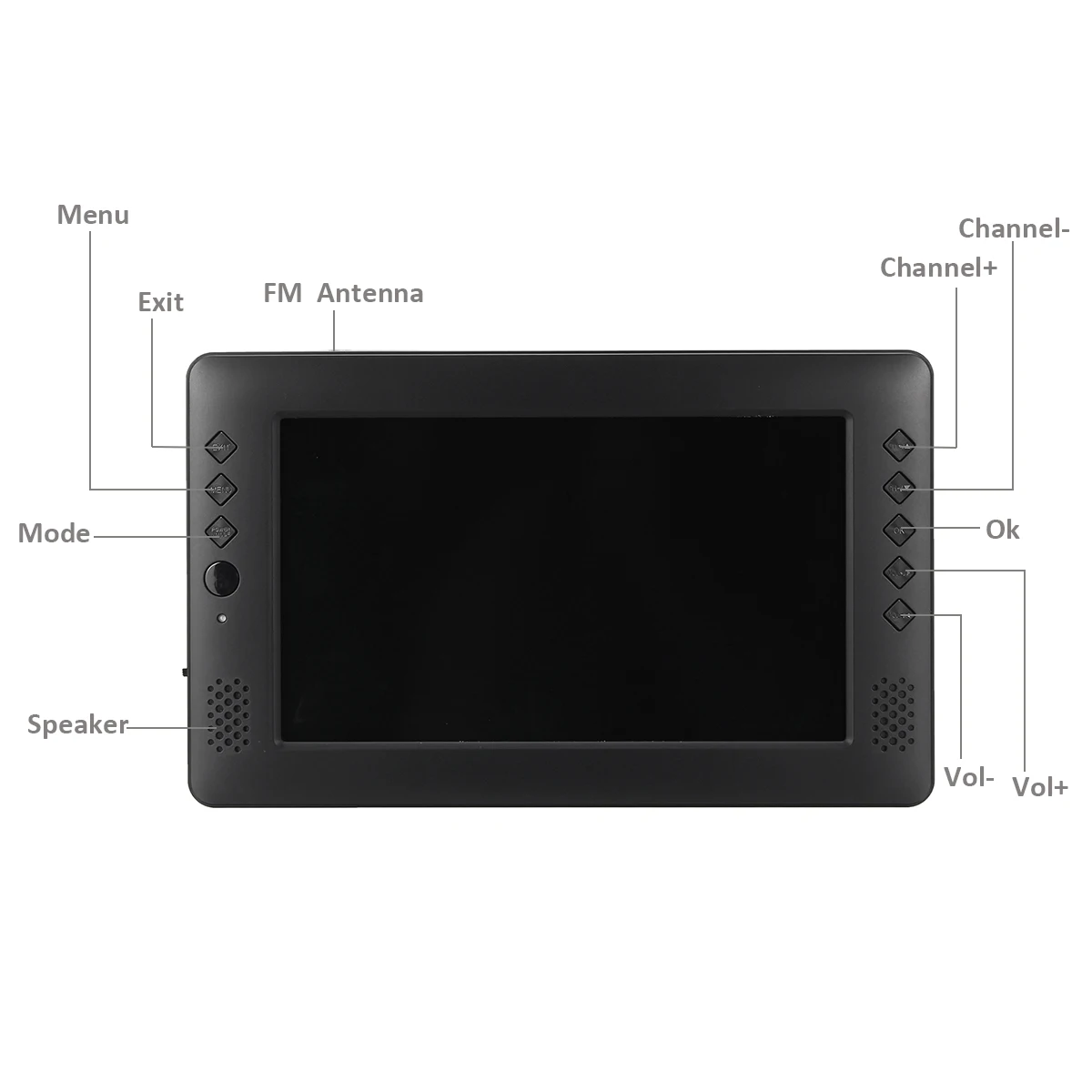  12V 9 pollici HD WiFi Mini Portatile Digitale e Analogico TV DVB-T2 DVB-T DTV ATV Auto Televisione 