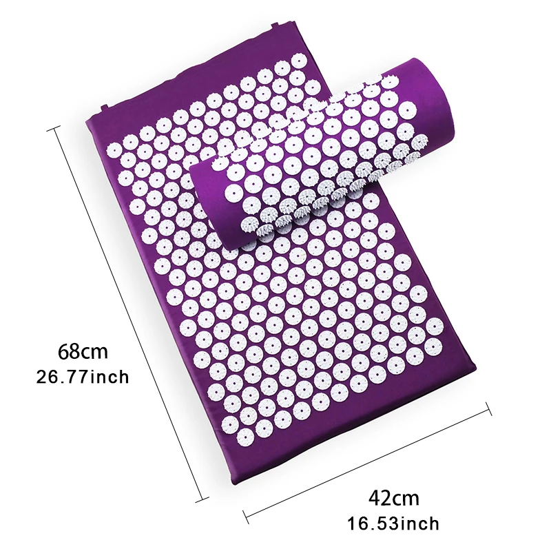 OPHAX Acupressure Mat Massage Relaxation Device Shakti Mat Chinese Acupuncture Mat Relieve Back Body Pain Spike Mat With Pillow OPHAX Acupressure Mat Massage Relaxation Device Shakti Mat Chinese Acupuncture Mat Relieve Back Body Pain Spike Mat With Pillow