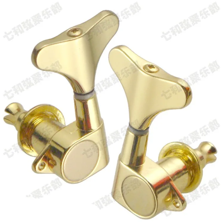 2L2R Gold Electric Bass Guitar Tuning Pegs Bass Guitar Tuners Machine Heads Tuning Keys buttons